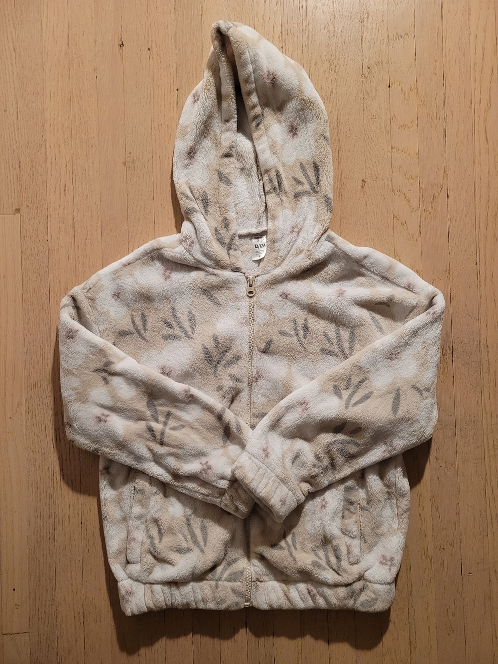 Carter's Hooded Fleece Jacket for Kids - Cream Floral